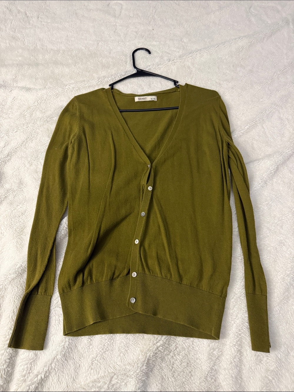 Old Navy Olive Green V-Neck Button Cardigan